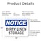 Signmission Dirty Linen Storage, 18 in W x Rectangle, Aluminum OS-2PACK-NS-A-1218-L-11031 - alternate 2